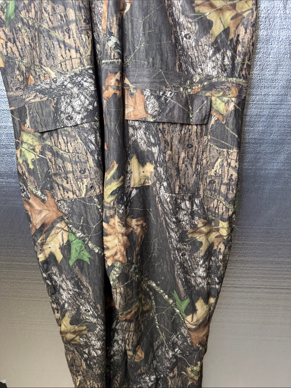 Mossy Oak Men's Camo Hunting Bib Overalls - Brown, Green, Black - Picture 6 of 7